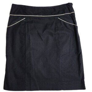 Anthropologie Floreat Womens Cotton Black&White Ruffle Tailed Skirt Size 2